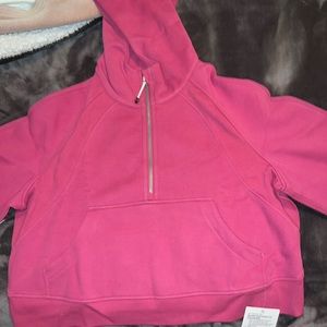 Half zip scuba pink lychee